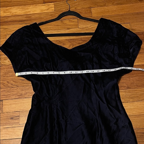 Donna Ricco Vintage Navy Blue velvet Bow Back Cocktail Dress Size 10 EUC - Picture 6 of 12